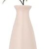 EARTHYSTONE Triangular Bottle Shape Ceramic Flower Vase for Home Decor | Living Room | Office Center Table | Centerpiece Decor Item (Pack of 1)
