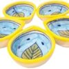 PRIME HOMES Ceramic Diya Holder for Candles Diwali Gift| Pack of 5