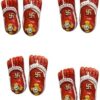 Mirakii Small Lakshmi/Ma Laxmi Small Charan Paduka Handmade Terracotta/Earten Clay Decorative Foot or Feet Prints for Home Office Entrance Diwali Decor, Red (1)