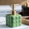 The Better Home 220ml Ceramic Soap Dispenser for wash Basin - Green | Kitchen Accessories Items | Handwash Dispenser Bottle