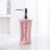 Whizzo® Light Luxury Mermaid Design Ceramic Lotion Bottle Liquid Soap Dispenser Home Hand sanitizer Shampoo Dispenser for Bathroom (360 ML, Pink, Mermaid)