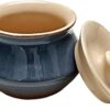 ST Ceramic Hand Painted Multi-Use Storage Ceramic Handi Matt Finishing Jars and Container with Lid - 250ML | Ceramic Handi Matt Jars for Kitchen Storage and Pickles (Set of 1)