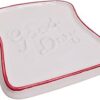ELEVEN TO ELEVEN DECOR Unique Toast-Shaped Ceramic Snack Plate with 'Good Day' Embossed Design | Cute Bread Shape Dessert & Appetizer Dish | Breakfast, Tea Time & Kitchen Decor (Red, Set of 1)