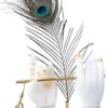SD Crafts Krishna Hand Flute with Peacock Feather Showpiece | Decorative for Pooja, Mandir & Gifting Statue