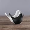 Roots and Shoots Ceramic Birds Figurine Set of 2 ? Home Decor Showpiece for Living Room, Bedroom, Office Desk & Shelf | Decorative Accessories for Home - White & Black