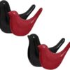 Xtore Creative Black and Red Glossy Ceramic Birds Figurines Home Decorations Accessories Party (Pack of 4, Red & Black)