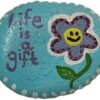 ARTISAN ALLEY | Life is a A Gift Painted Rocks for Inspirational Stones, Home Decor River Stone - Unique Gift for Friends Arts Crafts| Pebble | Handmade | Desk Decor | Table Top | Office Decor