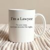 KNITROOT Ceramic Coffee Mug, Microwave Safe, I'm a Lawyer Print Premium Ceramic Mug, Tea Mug, Milk Mug, Cup for Gift, Best Return Gift, Best Gift - White Mug, 250ml/8.5oz
