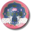 Adorvue New Launch Sacred cow and Lotus Decorative Ceramic Wall Plate For Home, Office, Living Room, and Gift Home Decoration Item - 10 Inches