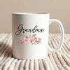 KNITROOT Ceramic Coffee Mug, Microwave Safe, Grandma Rose Print Premium Ceramic Mug, Tea Mug, Milk Mug, Cup for Gift, Best Return Gift, Best Gift - White Mug, 250ml/8.5oz