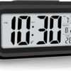 AERYS Digital Alarm Clock with Automatic Sensor, Date and Temperature Display, Table Clock for Students, Home, Office, Corporate Use (Black Digital)