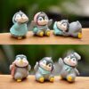 SATYAM KRAFT 1 Set (6 Pcs) Cute Penguin Miniature Figurines Showpiece | Gift for Him/Her, Home Decor, Table, Car Dashboard, Bedroom, Office | Rakshabandhan Return Gift, Festive Decor (Multicolor)