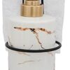 Skywalk Modern Style Ceramic Liquid Soap Dispenser wih Towel Holder for Bathroom & Kitchen (250 ml)(White) SWKA-1284WH