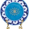 HOMEARTE INDIA Evil Eye Handcrafted Blue Pottery Showpiece | Round Decorative Figurine for Home Dcor | Ethnic Rajasthani Ceramic Art
