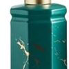 FabSeasons Octagon Shaped Soap Dispenser with Pump, Italian Marble Pattern Dispensar Bottle for Liquid soap, Homemade Lotions and Essential Oil Green