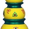 AA NM & Sons Divine Clay Kubera Lakshmi Pot Set/Kubera Pot/Kubera Pot Brings Prosperity, Good Luck, Financial Gains to Home and Office