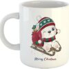 Happu? - Printed Ceramic Coffee Mug, Christmas Gifts, Penguin Sledge, Gifts for in Laws, Gift Items, Son, Gift Hampers, Daughter, K213-WH