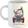 Happu? - Printed Ceramic Coffee Mug, Christmas Gifts, Santa Reindeer Car, Gifts for in Laws, Gift Items, Son, Gift Hampers, Daughter, K205-WH