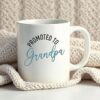 KNITROOT Ceramic Coffee Mug, Microwave Safe, Promoted to Grandpa Print Premium Ceramic Mug, Tea Mug, Milk Mug, Cup for Gift, Best Return Gift, Best Gift - White Mug, 250ml/8.5oz