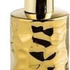 FabSeasons Soap Dispenser with Pump, Golden symmteric Pattern Bottle for Liquid soap, Homemade Lotions and Essential Oil, 380ML