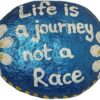 ARTISAN ALLEY | Life is A Journey Not A Race Painted Rocks for Home Decor River Stone - Unique Gift for Friends Arts Crafts | Pebble | Handmade | Desk Decor | Table Top | Office Decor