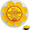 R Wellness ? Ghee Diya for Pooja Metal Flower Design Ghee Batti for Puja, Festivals, Havans & Religious Rituals | Readymade Ghee Diya Batti | Easy to Use & Long Lasting (Set of 36)
