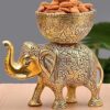 INTERNATIONAL GIFT Golden Plated Elephant Bowl
