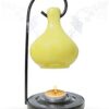 Pure Source India Ceramic Hanging Yellow Burner for Soothing Aromas with 1 Tealight