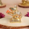 The Spiritual Living Moshak Idol | 2.25 Inch | Rat for Ganesh Ji - Ganpati - Ganesha | Chuha Mushak Vahan | Ganesh Chaturthi Decoration | Mouse Statue | Festive Decor | ???? | Gold Plated 24K |