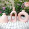 The Vintage Artefacts Ceramic vase Set of Three Pink