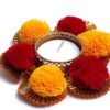 Prapti Handicrafts Traditional Candle Tea Light Holder Diya Decoration for Home,Pooja,Ritual Festival (RED)