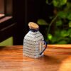 ExclusiveLane 'Indigo' Hand Painted Ceramic Milk & Water Jugs for Dining Table (Non-airtight, 480 ML, Microwave Safe) - Ceramic Jugs for Water Kitchen Storage Juice Serving Jug Pitcher Jug