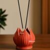 Craftomanic® Ceramic Lotus Incense Stick Holder | Stylish Shell Shape | Ceramic Agarbatti Stand for Pooja | Udbatti Stand | Decorative Showpiece | Agarbatti Holder