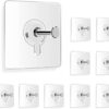 Zulaxy Photo Frame Hooks for Wall Without Drilling, 10 Pack Self Adhesive Hooks for Wall Heavy Duty Strong Nail Free for Hanging Photo Frame (Hanging Hook, Transparent) Stainless Steel