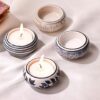Indian-Shelf 4 Piece Tealight Candle Holders | Tealight Candle Holders for Christmas | Home Decor Gift Item Diwali Decoration D?cor