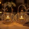 CentraLit Hanging Diya for Diwali Decoration | Glass Tea Light Candle Holder | Home Decor Accent for Festivals | Return Gift for Housewarming | Small Decorative Piece for Diwali & Gifting