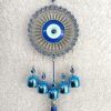 Wind Chimes for Home Positive Energy, Evil Eye Hanging for Home, Evil Eye Home Decor Items, Hanging Decorative Items (Round 2)