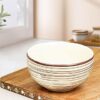 The Earth Store Brown Spiral Ceramic Bowl 1000 ML, Set of 1 | Versatile Bowl for Serving, Mixing, Snacks, Dal, and More Perfect for Gifting & Daily Use