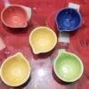 Vibrant Multi-Color Ceramic Diya Set with 200 Cotton Batti - Diwali Lamps for Celebrations (6)