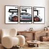 kotart Big Porsche Car Framed Posters Gift Items for Boys Room Wall Decoration Bedroom Living Room Office Studio DÃ©cor | Car Poster Frame for Wall DÃ©cor Set Of 3 Size (13 X 17 inch)