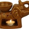 Pure Source India Ceramic Aroma Burner (Brown)