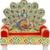Sixfire Jay Mataji Handicraft Wooden Laddu Gopal Meenakari Singhasan (13 X 9 X 14 Cm) (Jula) Showpiece