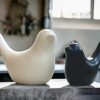 URBAN SENSE | Ceramic Birds Figurines Ceramic Blessing Birds Figurine Home Decorations Accessories Set of 2 (Beige and Black Matte)