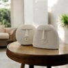 The Pottery Muse Face Shaped Ceramic Vase, Home Decor Face Vase, Vase for Decor, Vase for Gifting, Vase for Office and Home Decor I Set of 2