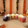 Craftribal's Elephant Shaped Ceramic Table Tea-Light Holder-Votive Tealight Holder for Dining Table Candle Stand for Home Decoration Candle Holders for Home Items in Living Room(Mulitoclor,Set of 6)