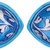 Natriel Handmade Blue Pottery Diya Diyas Earthen Assorted Colorful Diwali Decoration Puja Handpainted Home Indoor Outdoor Design Handmade Mix Color (Design-05)