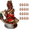 BG Bazzar Gali Lord Krishna Statue Smoke Fountain with 20 Backflow Cones