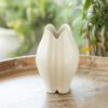 ExclusiveLane 'Petal Bloom' Decorative Ceramic Flower Vase for Living Room Ceramic Vase for Home Decor Side Table Show Case Flower Vases Showpiece Gifts (19.3 Cm, Handglazed Studio Pottery)