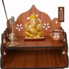 Puzzle Berry Nivasam Engineered Wood Hand Crafted OM Pattern Pooja Mandir for Home & Office, Wall Mounted Wooden Temple, Pooja Stand with Storage Cabinet, Home Decor,Mandir from ETrade