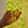 TechPride Leaf LED Curtain String Lights with Leaf Design | Warm White Decorative Fairy Lights for Bedroom, Living Room, Window, Wall, Wedding, Festival, Party & Home DÃ©cor (1 Pc, Plug Powered)
